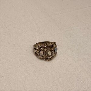 Vintage costume Elegant Gold and Opal Women's Ring